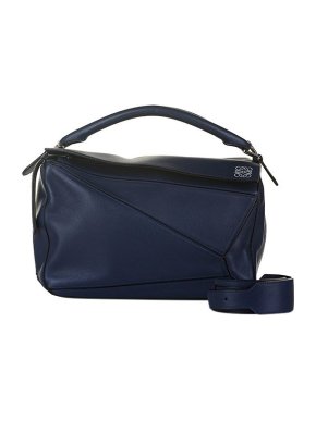 Loewe Navy leather Puzzle bag