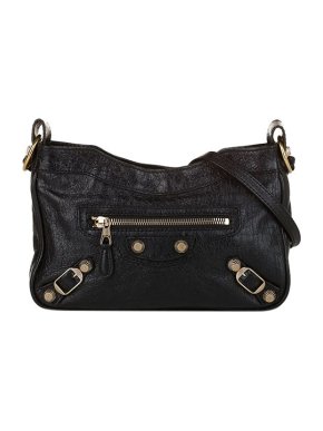 Balenciaga Black leather Motocross Hip Giant 21 bag