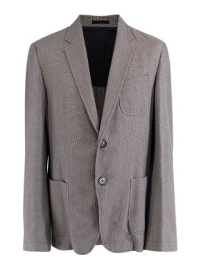 Alexander McQueen Beige Honeycomb Cotton Single Breasted Blazer