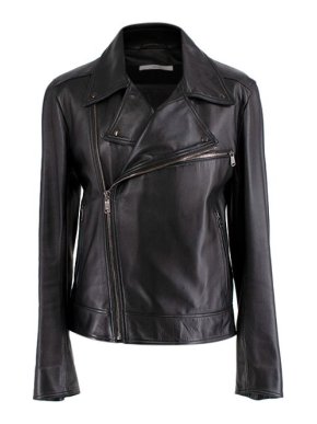 Saint Laurent Vintage Black Leather Biker Jacket