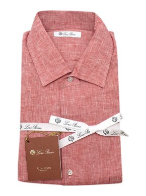 Loro Piana Red Marl Linen Shirt