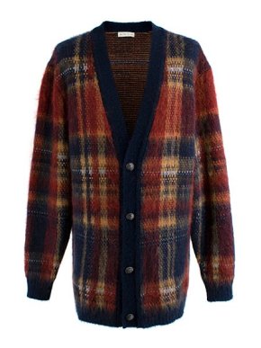 Etro Multicolour Plaid Mohair Cardigan