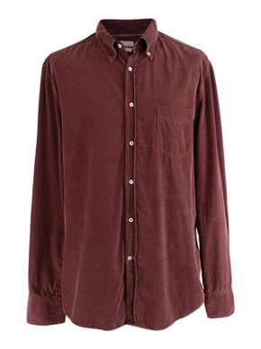 Brunello Cucinelli Rust Babycord Button Down Shirt