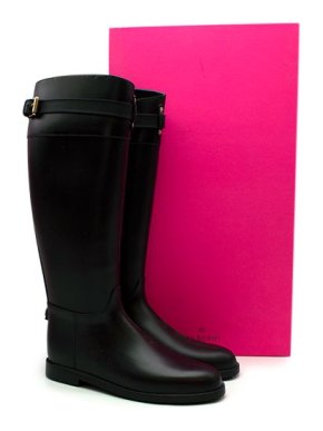 Mulberry Black Rubber Riding Boots