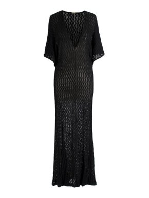 Dodo Bar Or Black Mesh Maxi Beach Dress