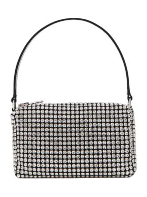 Alexander Wang Black satin & crystal Heiress bag