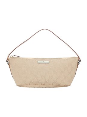 Gucci Vintage ivory GG canvas Boat bag