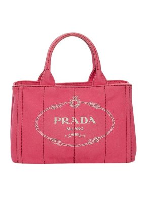Prada Pink canvas Canapa Logo tote bag
