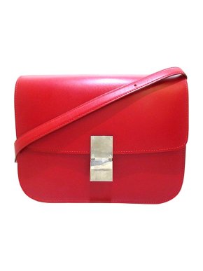 Celine Red leather medium Classic bag