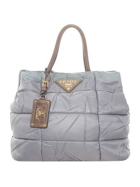Prada Blue nylon Tessuto Bomber tote bag