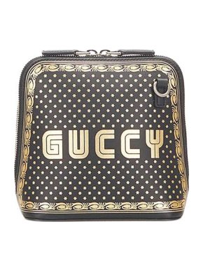 Gucci Black & gold Guccy crossbody bag