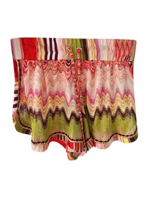 Missoni Mare red & green striped knitted shorts