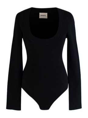 Khaite Black scoop neck stretch body