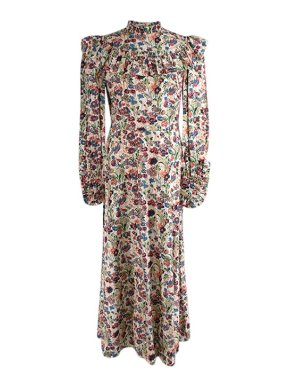 The Vampires Wife Multicolour painterly floral cotton prairie dress