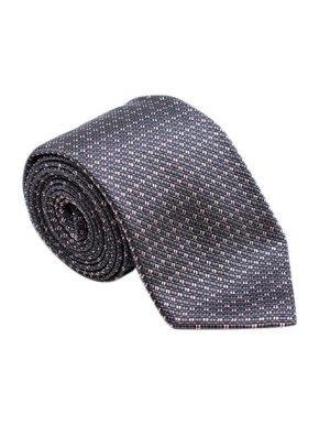 Gucci grey & pink woven check silk tie