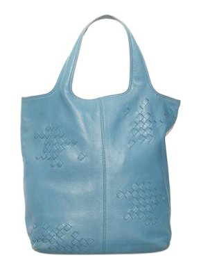 Bottega Veneta Blue Intrecciato leather soft tote bag