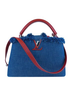 Louis Vuitton Blue denim Capucines PM bag