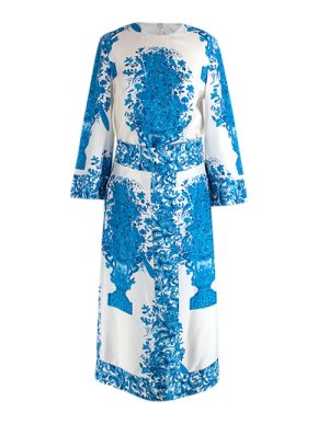 Valentino Garavani Blue & ivory Delft print silk dress