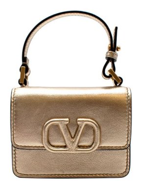 Valentino Garavani Gold leather nano VSling bag