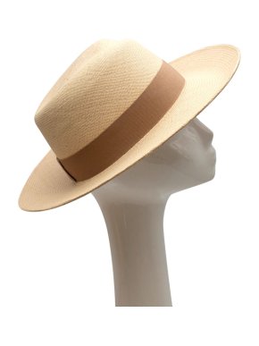 Maison Michel Grosgrain Trimmed Straw Fedora