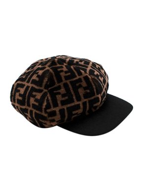 Fendi Shearling FF Baker Boy Hat