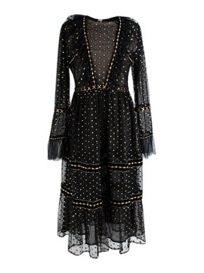 Dodo Bar Or Embellished Black & Gold Dress