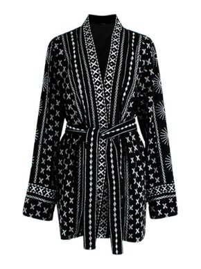 Dodo Bar Or Sendy Embroidered Velvet Kimono Jacket
