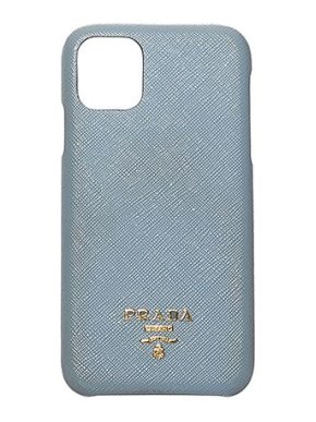 Prada Saffiano Leather Blue iPhone 12 Case