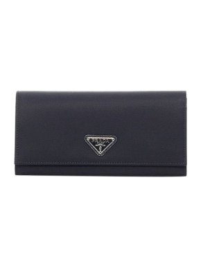 Prada Black nylon Tessuto long wallet