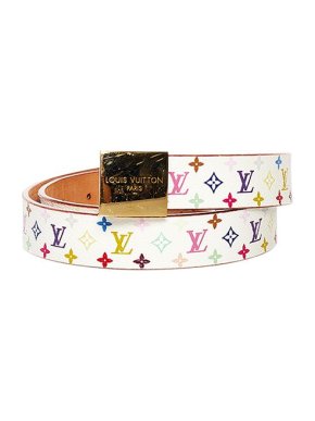 Louis Vuitton Takashi Murakami Monogram Multicolore San Tulle belt 80