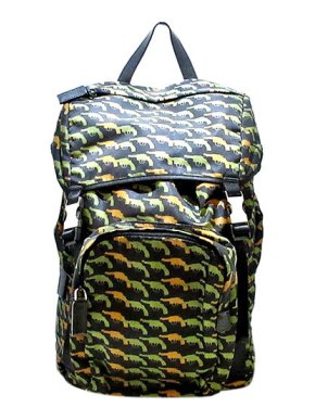 Prada Multicolour pistol print nylon Daypack backpack