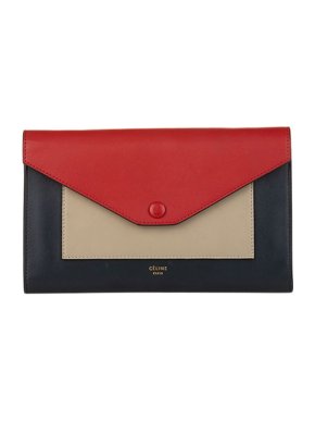 Celine Tricolour leather Pocket Envelope bag