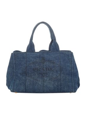 Prada Denim Canapa Logo tote bag