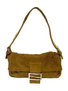 Fendi Beige corduroy Mamma baguette