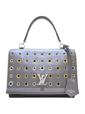 Louis Vuitton Grey leather eyelet LockMe II BB bag
