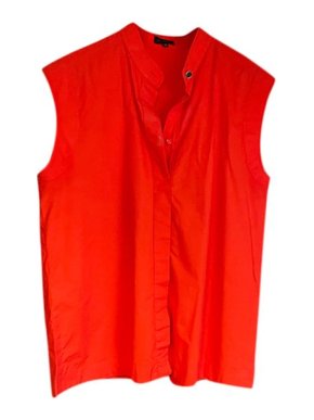 Escada Orange cotton sleeveless blouse