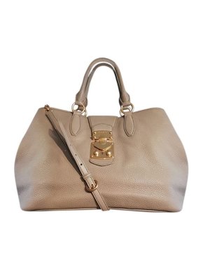 Miu Miu Beige Leather Tote Bag