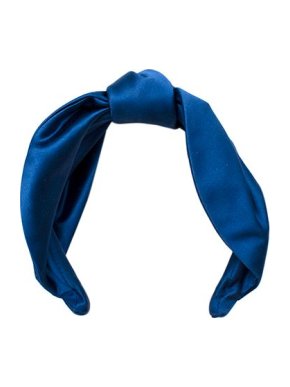 Prada Blue satin knotted headband
