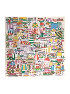 Hermes La Pâtisserie Française Silk Scarf 90