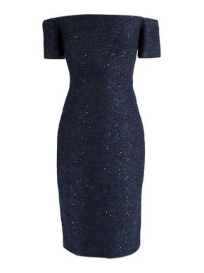 Lela rose Sequin Embellished Off-Shoulder Dress
