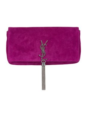 Saint Laurent Fuchsia suede Kate crossbody bag