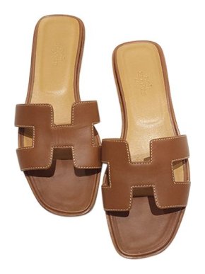 Hermes Tan leather Oran sandals