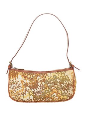 Celine Vintage marbled canvas baguette