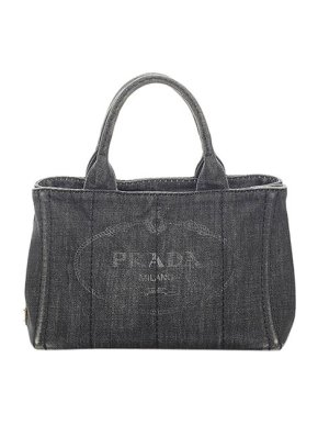 Prada Denim Canapa Logo tote bag