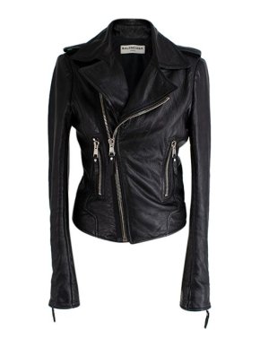 Balenciaga Black leather biker jacket