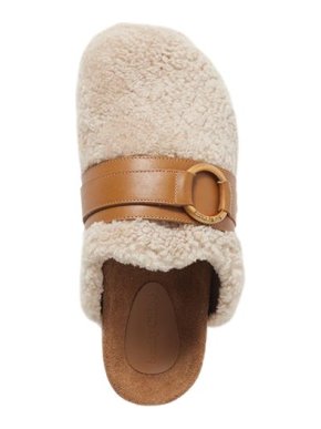 See By Chloe Natural shearling & leather Gema slippers