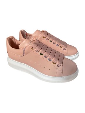 Alexander McQueen Pink leather Larry Oversize trainers