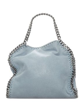 Stella McCartney Blue Shaggy Deer Falabella mini tote bag