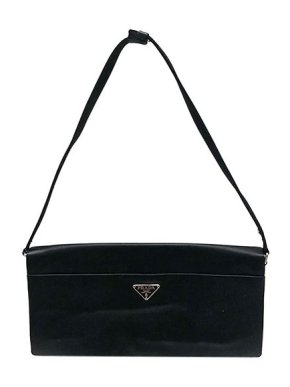 Prada Vintage black satin baguette