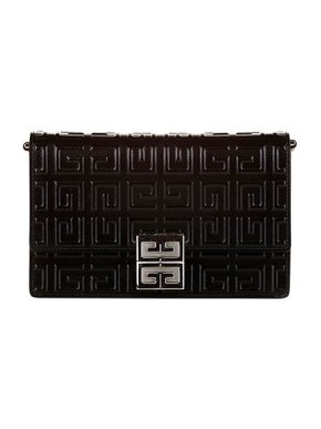 Givenchy Black leather 4G embossed crossbody bag